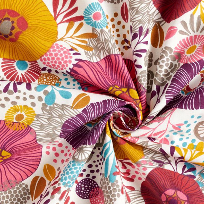 Cotton Cretonne Flowers – red, image number 3