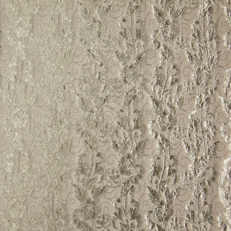 Garment Jacquard Brocade Flowers – taupe,  image number 1