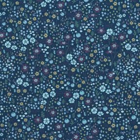 Cotton Jersey Forest flower meadow Digital Print – midnight blue, 