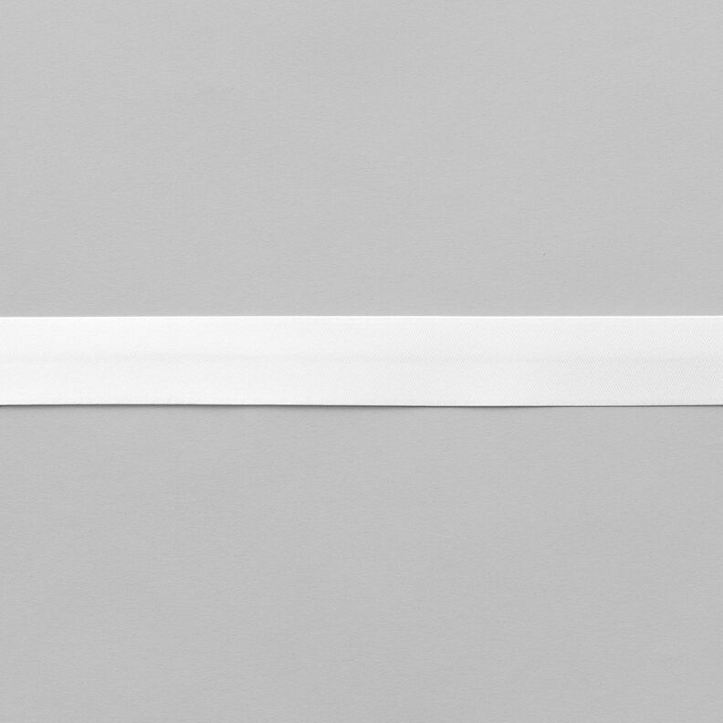 Bias binding Satin [20 mm] – white,  image number 1