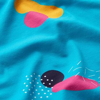 Abstract Peanuts Cotton Jersey | Kathastrophal – light turquoise, 