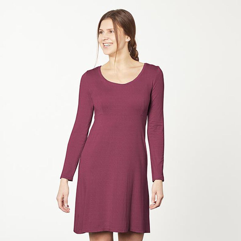 Medium Cotton Jersey Plain – burgundy,  image number 6