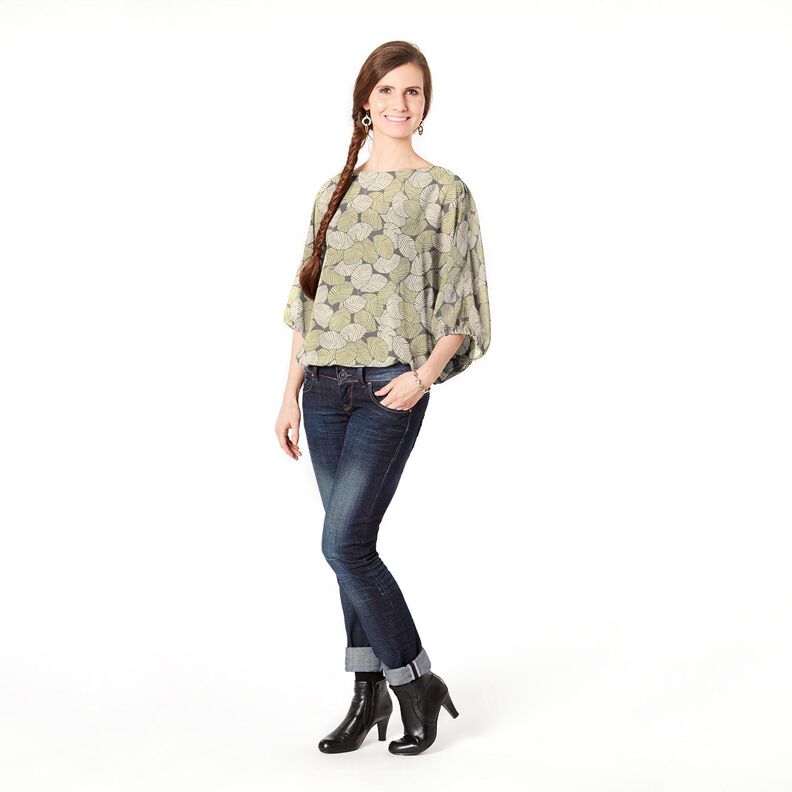 Chiffon palm leaves – black/cashew,  image number 5