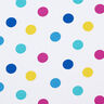 French Terry colourful dots – white,  thumbnail number 1