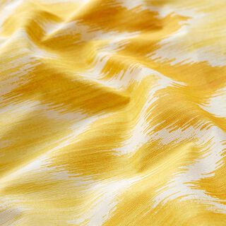 Ikat print coated cotton – yellow/white, 