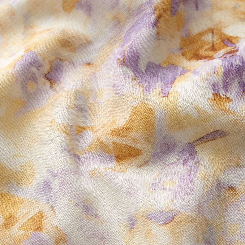 Batik linen cotton blend – ivory/mauve,  image number 2