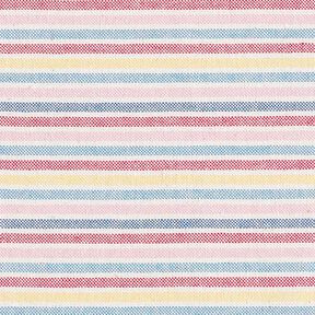 Decor Fabric Half Panama Multicoloured Stripes Recycled – purple, 