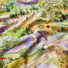 Decor Fabric Half Panama lavender landscape – grass green/lavender,  thumbnail number 2