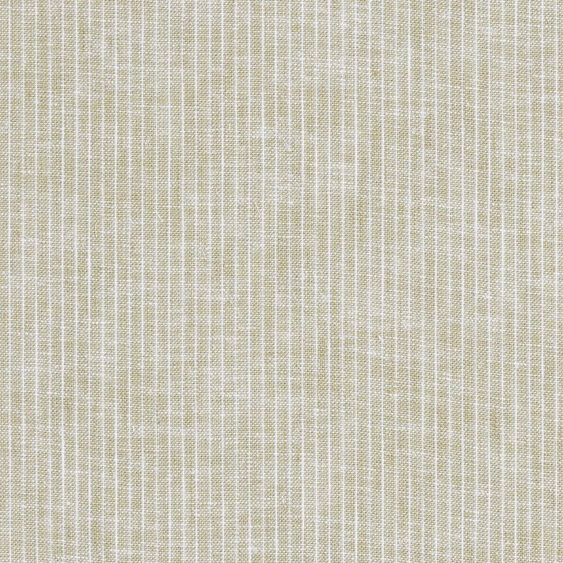 Linen Cotton Blend Narrow Stripes – dark beige/white,  image number 1