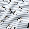 Cotton Jersey Puffins and stripes Digital Print – white/dove blue,  thumbnail number 2
