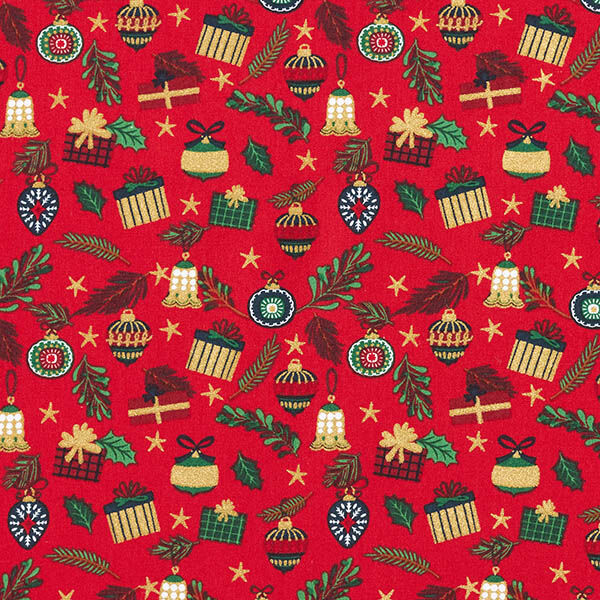 Cotton Poplin Gifts – red/gold, image number 1