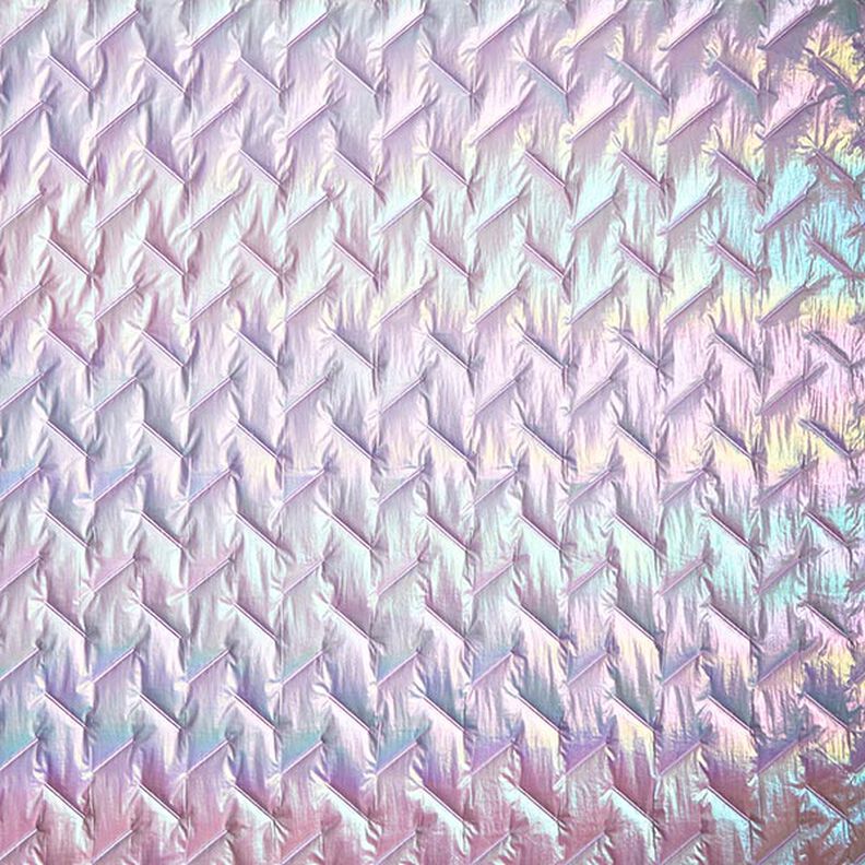 Quilted Fabric diagonal pattern, iridescent – pastel mauve,  image number 8
