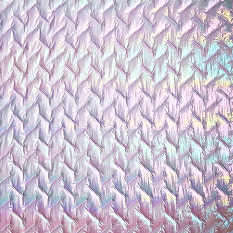 Quilted Fabric diagonal pattern, iridescent – pastel mauve, image number 8