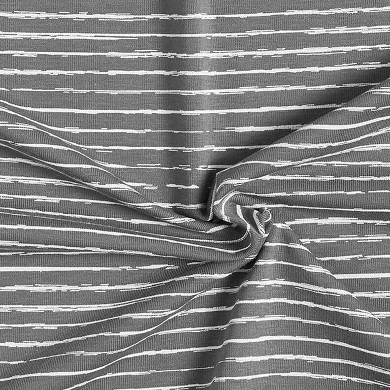 Cotton Jersey Scribble Stripes – dark grey,  image number 3