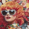 Decor Fabric Tapestry Fabric famous women – carmine/light beige,  thumbnail number 5