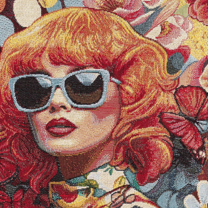 Decor Fabric Tapestry Fabric famous women – carmine/light beige, image number 5