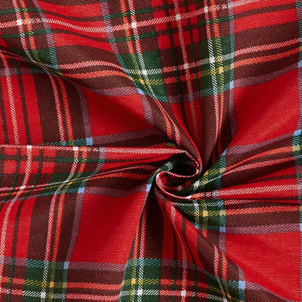 Decor Fabric Canvas Tartan – red/fir green,  image number 3