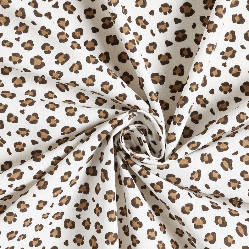 Cotton Poplin Leopard Print – ivory/fawn,  image number 3