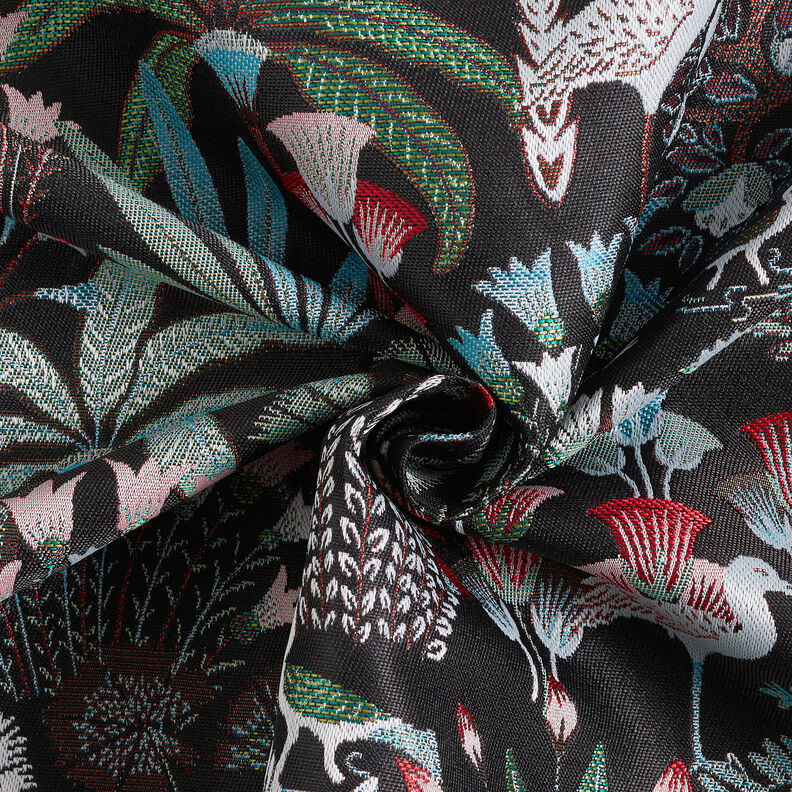 Decor Fabric Tapestry Fabric botanical paradise – black/green,  image number 4