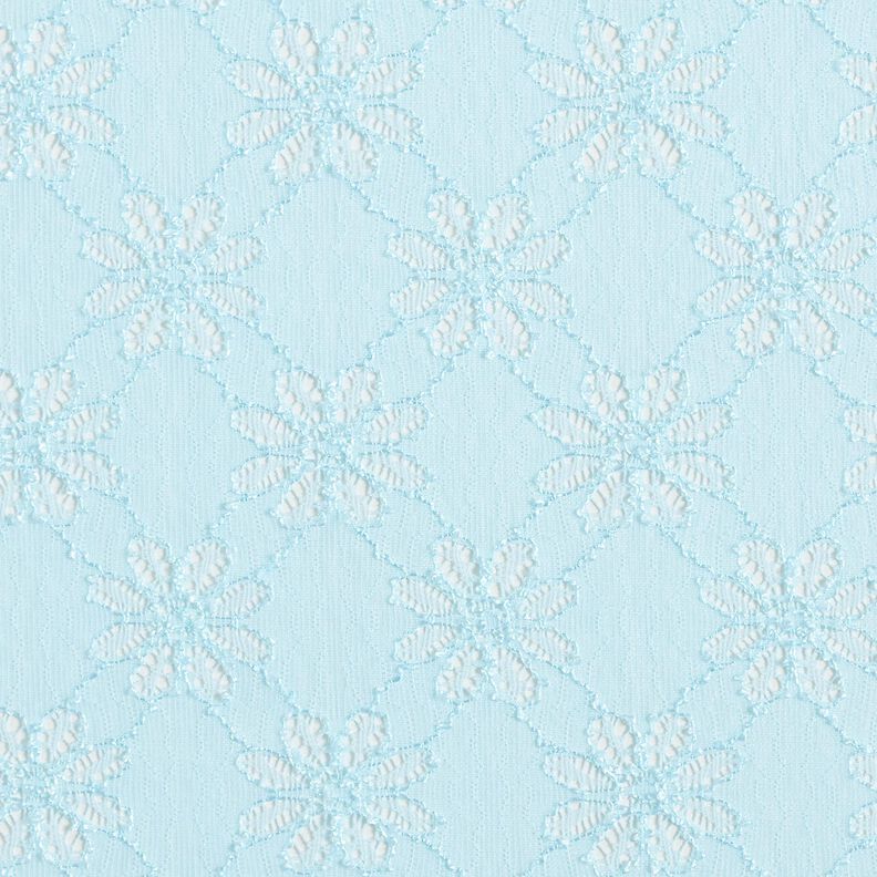Flowers stretchy lace – ice blue,  image number 1