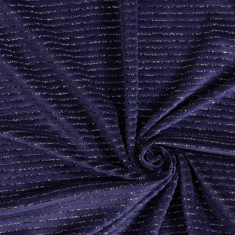 Nicky Velour Glitter Stripes – navy blue/metallic silver, image number 3