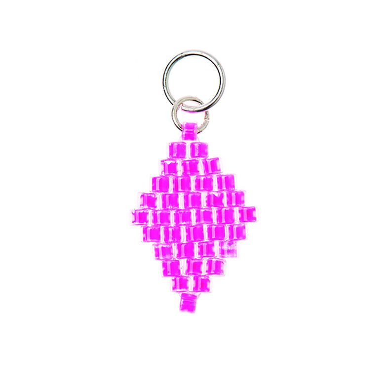 Pendant Brick Stitch Diamand [10 mm  x 15 mm] | Rico Design – pink,  image number 1