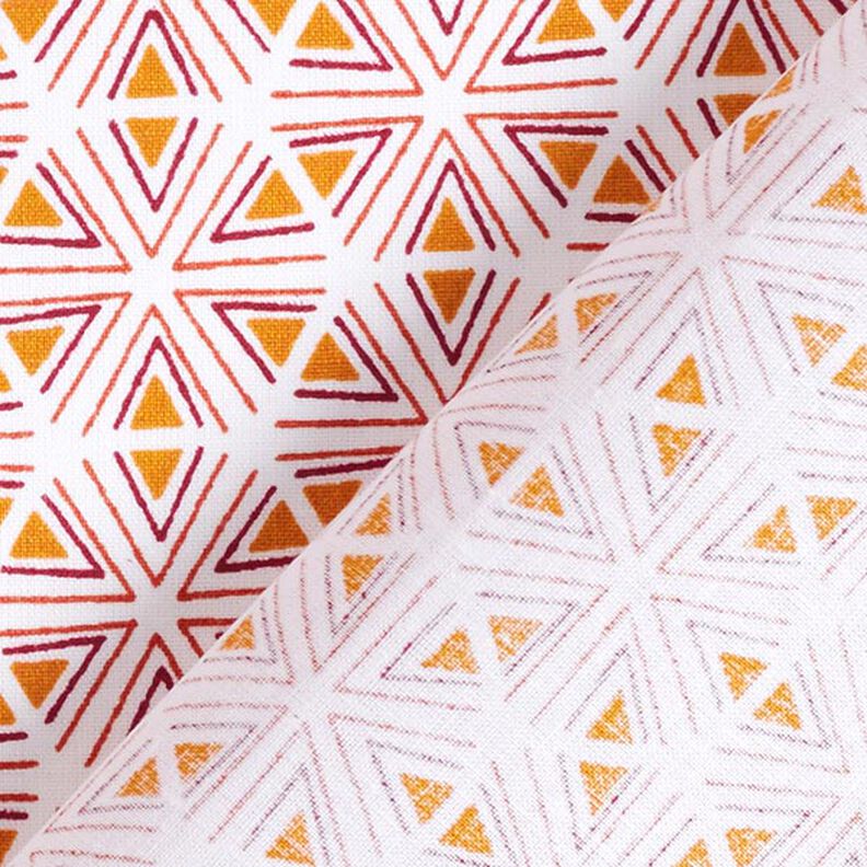Cotton Cretonne geometric shapes – white/curry yellow,  image number 4