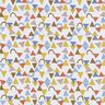 Cotton Cretonne Little Triangles – white/light brown,  thumbnail number 1