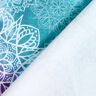French Terry Rainbow mandalas | Glitzerpüppi – light petrol/lavender,  thumbnail number 4