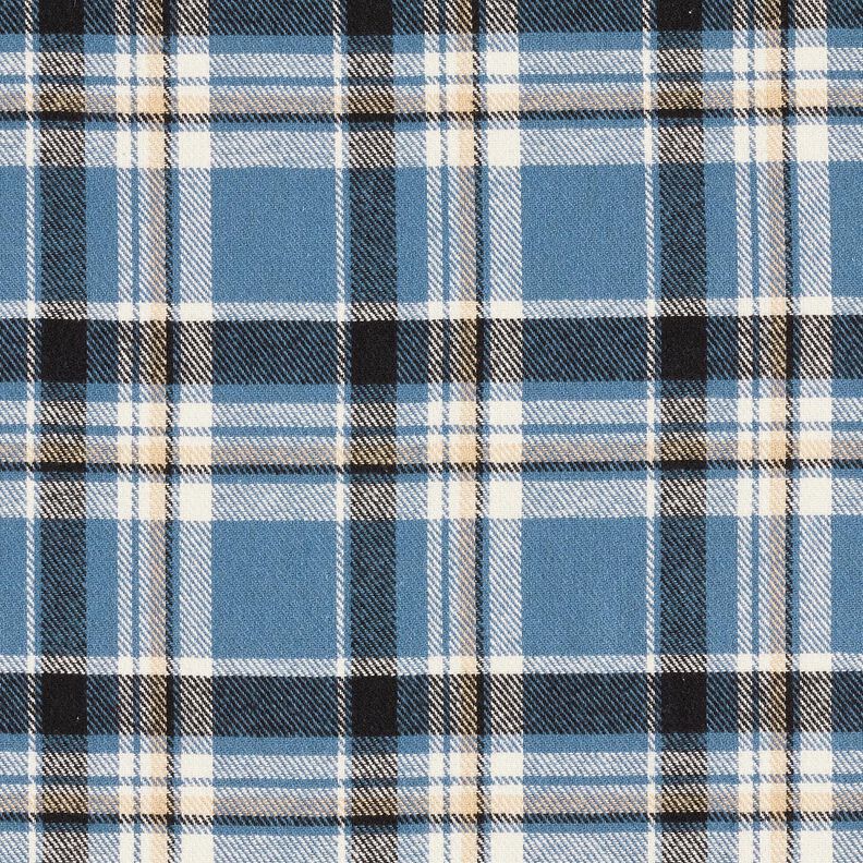 Cotton Flannel checked – denim blue/black,  image number 1