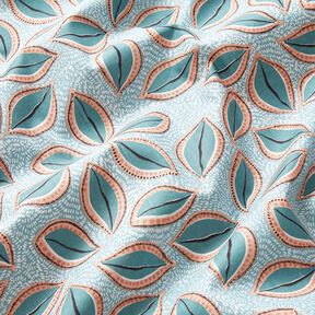 Cotton Cretonne artistic leaves – eucalyptus, 