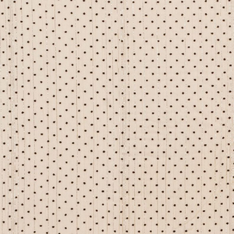 Glitter stripes and dots chiffon – light beige, image number 1