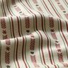 Decor Fabric Half Panama stripes with stars – natural/burgundy,  thumbnail number 2