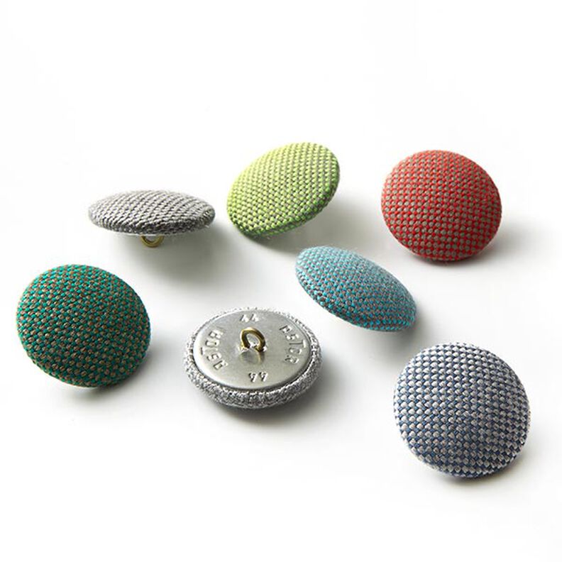 Covered Button - Outdoor Decor Fabric Agora Panama - apple green,  image number 3