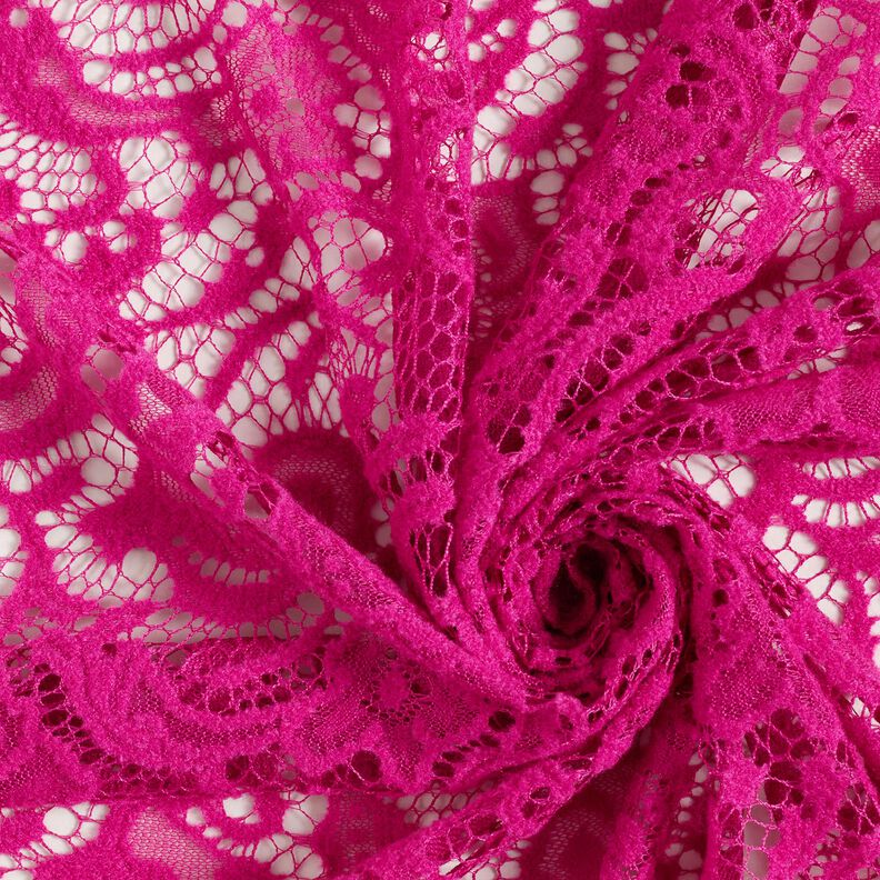 Bouclé lace flowers – intense pink,  image number 3