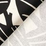 Decor Fabric Panama elegant leaves – black/natural,  thumbnail number 4