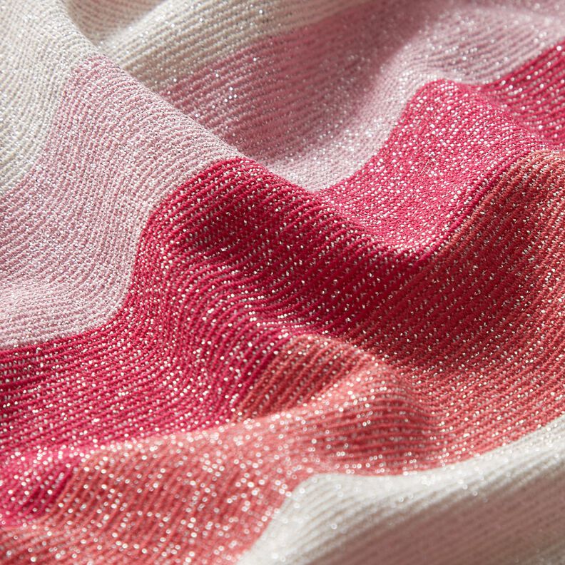 Striped glitter jersey – pink/coral,  image number 2