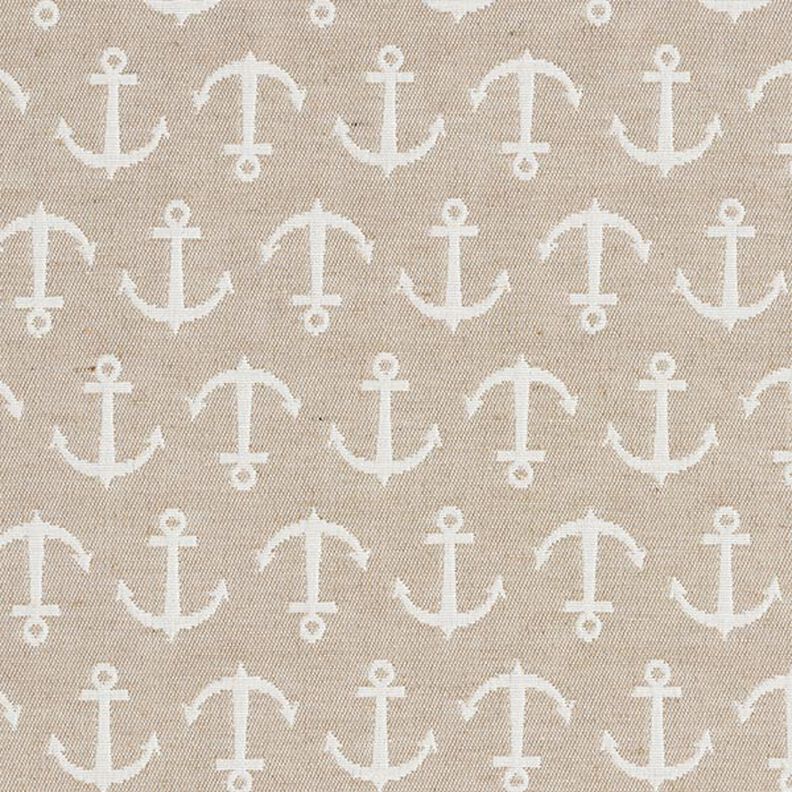 Decor Fabric Jacquard anchor – light beige/sand,  image number 1