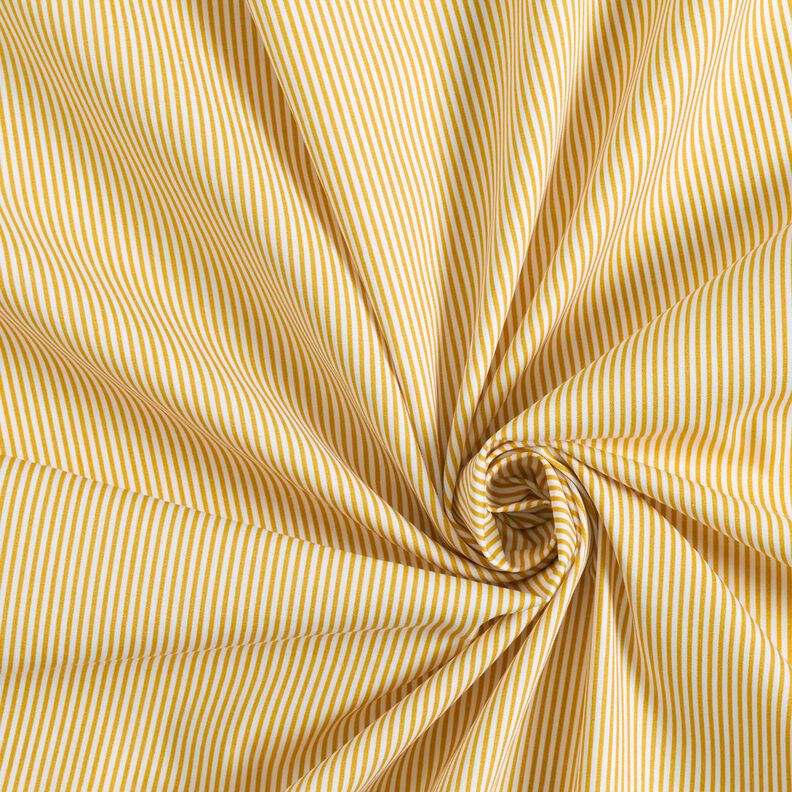 Cotton Poplin Mini stripes – curry yellow/white,  image number 3