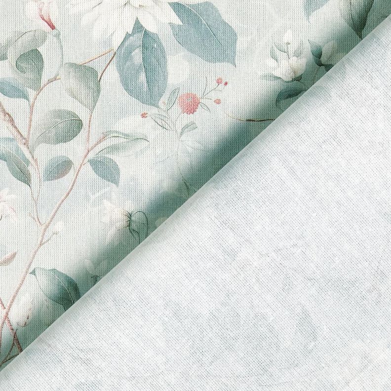 Cotton Poplin Fine Floral Twigs – silver blue,  image number 4