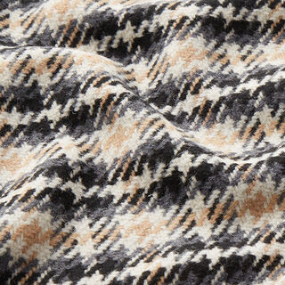 Classic Plaid Coating Fabric – offwhite/anthracite, 