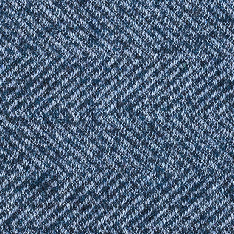 Zigzag Wool Blend Coating Fabric – navy blue,  image number 1