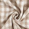 Checked Cotton Coating Fabric – white/dark beige,  thumbnail number 4