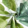 Decorative fabric Canvas Large monstera leaves – white/grass green,  thumbnail number 3
