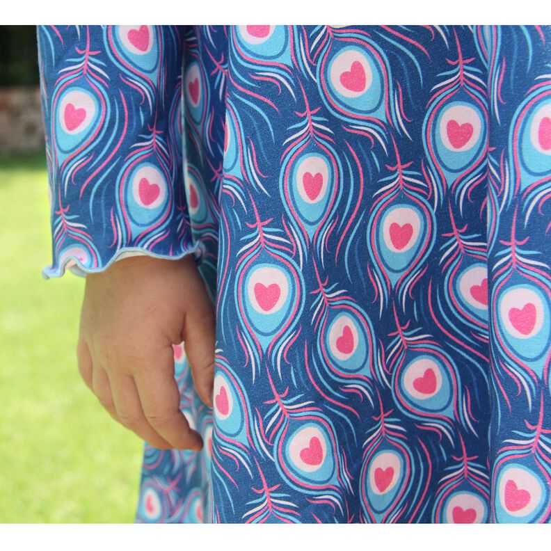 Cotton Jersey Peacock | Stoff&Liebe – royal blue/intense pink,  image number 7