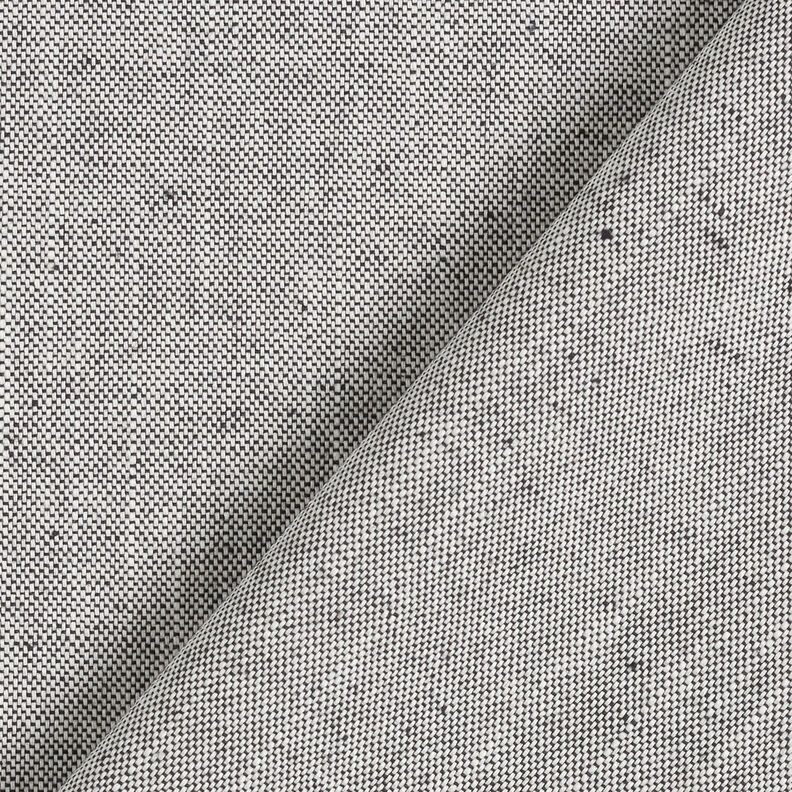 Decor Fabric Half Panama Subtle Texture – black/light beige, image number 4