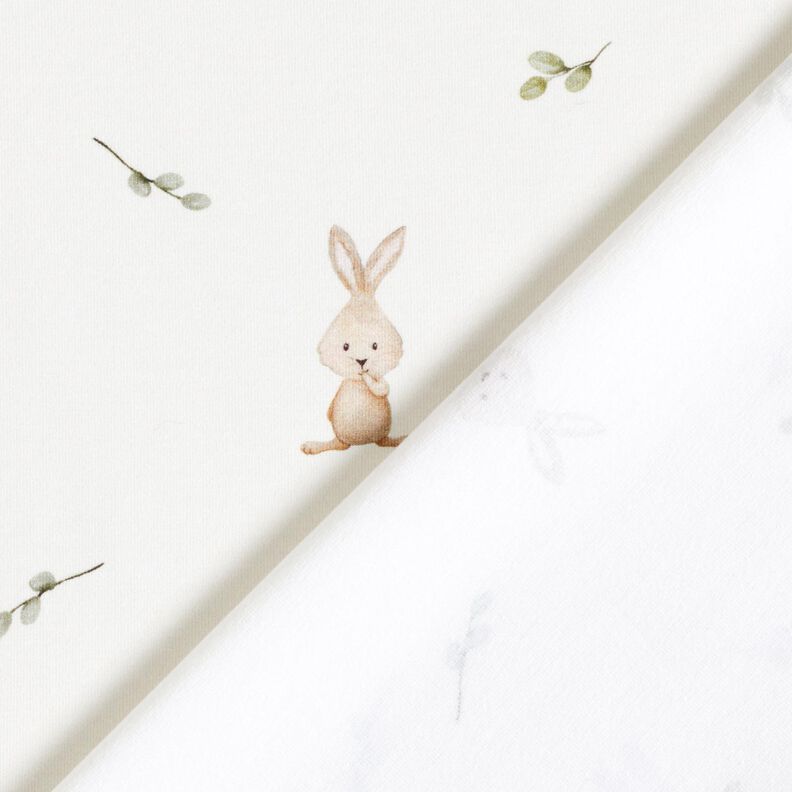 GOTS Cotton Jersey cute bunny Digital Print – ivory,  image number 4