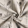 Decor Fabric Half Panama flower drawing – natural/dark brown,  thumbnail number 3