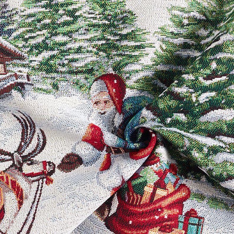 Panel Tapestry Fabric Lurex Santa – offwhite, image number 3