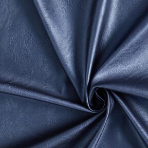 Stretch Imitation Leather Metallic – navy blue, 
